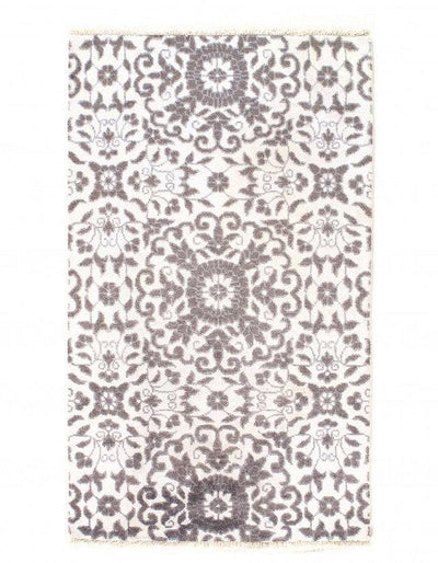 Gray Color Hand Knotted Modern Rug 2'11'' X 4'11''