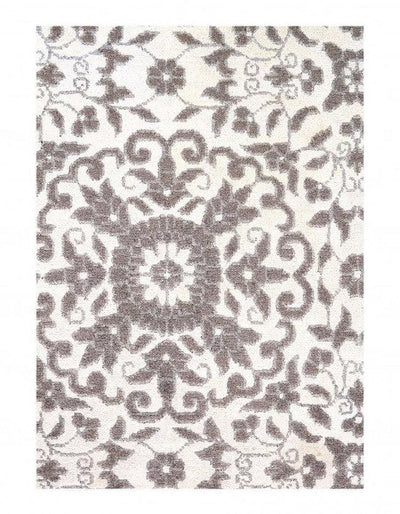 Canvello Gray Color Hand Knotted Modern Rug 2'11'' X 4'11'' - Canvello