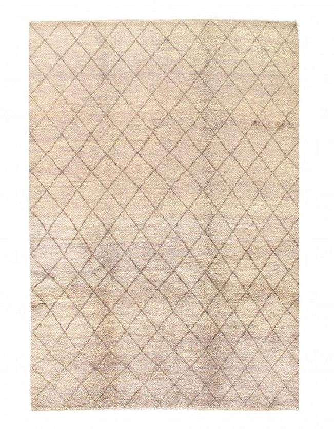 Gray color hand knotted Moroccon 6'3'' X 9'