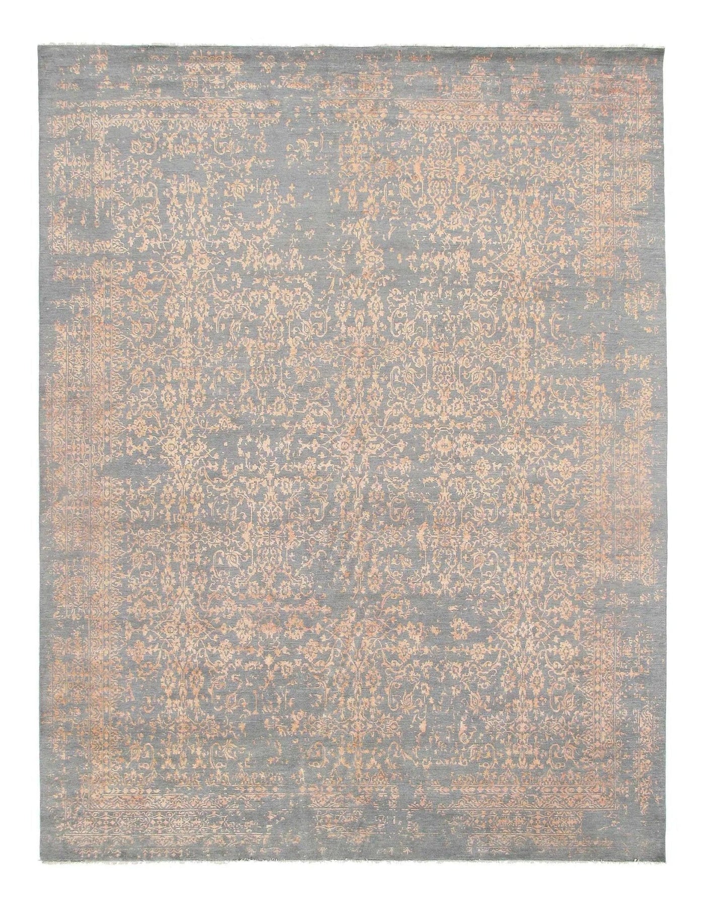 Canvello Gray Erased Modern Rug - 12' x 15' - Canvello