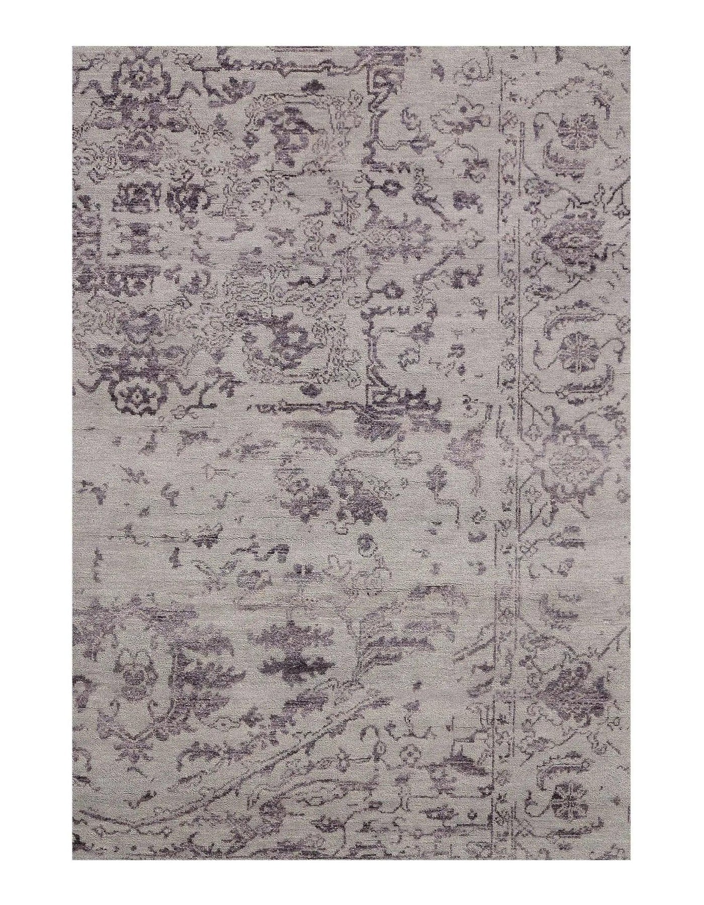 Canvello Gray Erased Modern Rug - 6' X 9' - Canvello