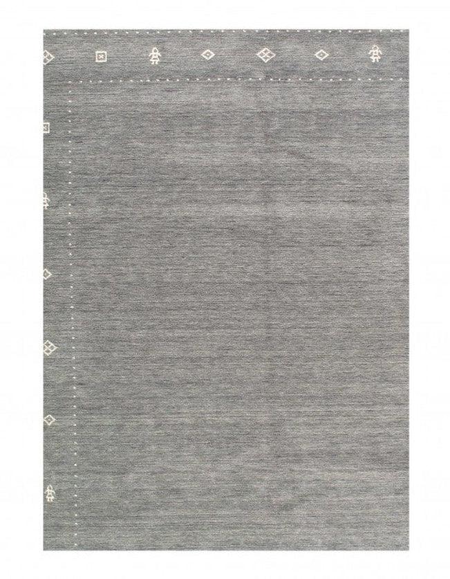 Canvello Gray Fine Hand Knotted Gabbeh Rug 8'1'' X 10' - Canvello