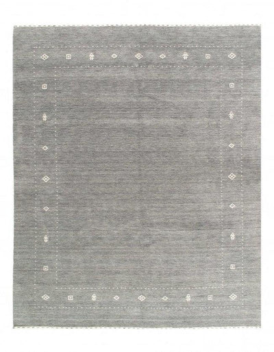 Canvello Gray Fine Hand Knotted Gabbeh Rug 8'1'' X 10' - Canvello