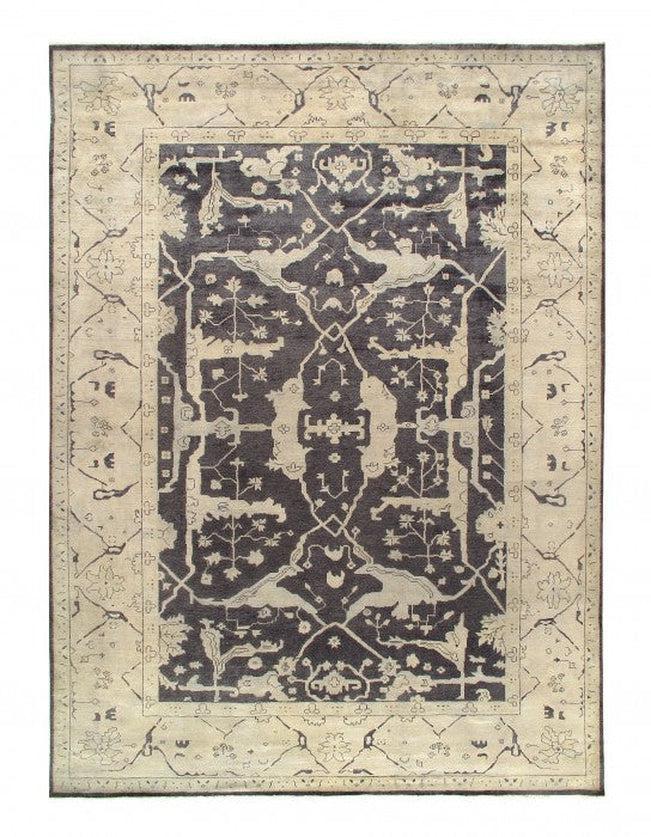 Canvello Gray Fine Hand Knotted Oushak 10' x 14' - Canvello