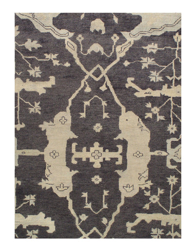 Gray Fine Hand Knotted Oushak 10' x 14'