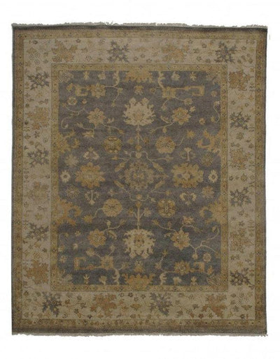 Canvello Gray Fine Hand Knotted Oushak design 8' x 10' - Canvello