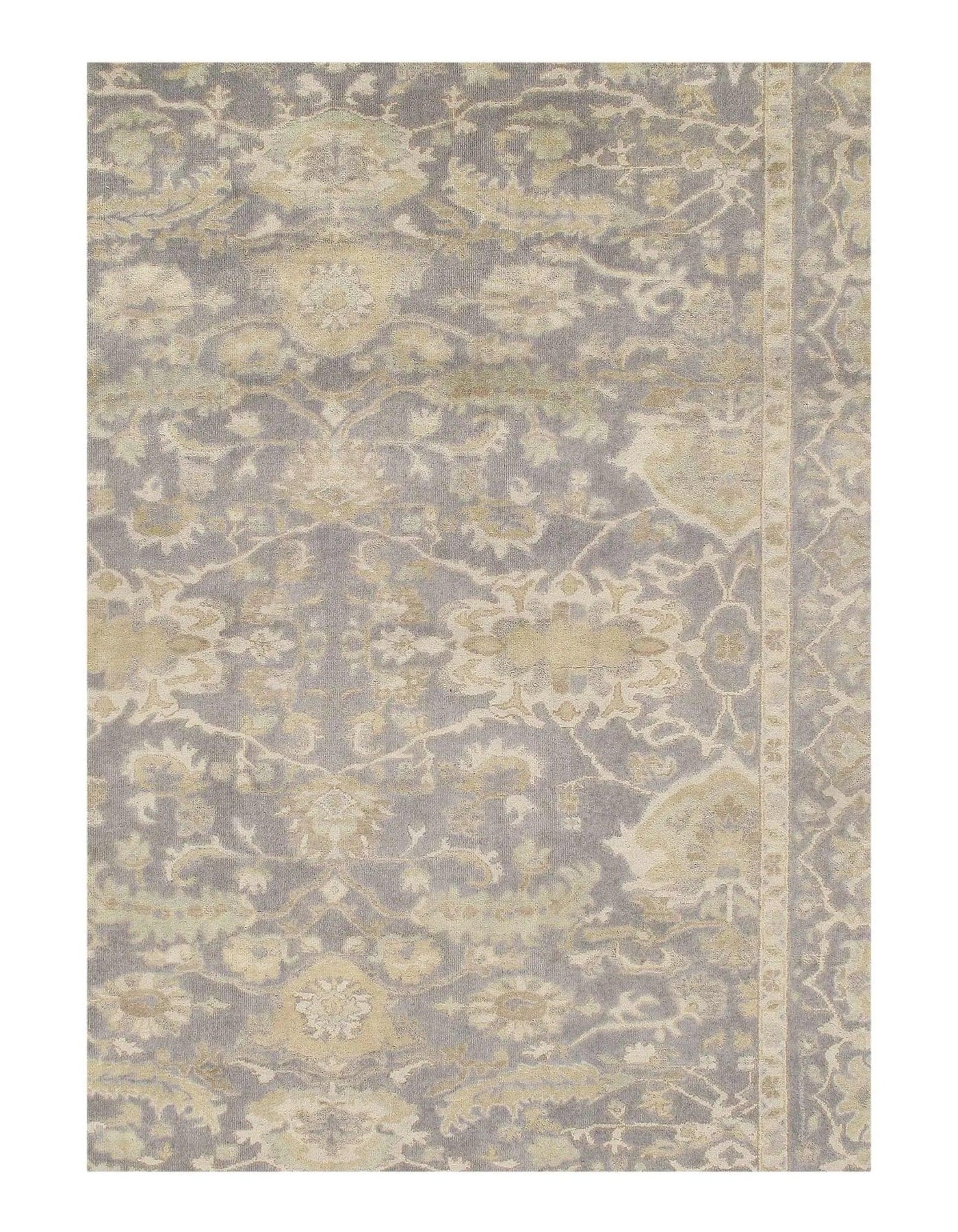 Canvello Gray Fine Hand Knotted Oushak Rug - 10' X 14' - Canvello