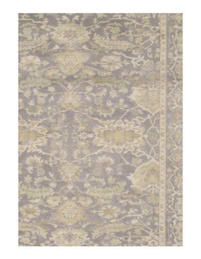 Canvello Gray Fine Hand Knotted Oushak Rug - 10' X 14' - Canvello