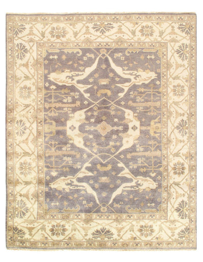 Canvello Gray Fine Hand Knotted Oushak Rug 8' X 10 - Canvello