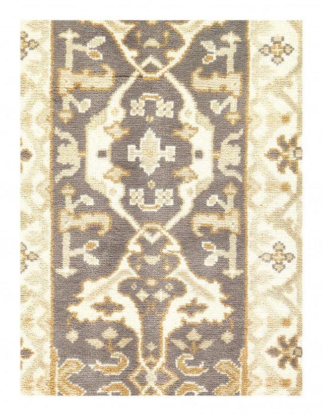 Canvello Gray Fine Hand Knotted Oushak Runner 2'6'' X 9'9'' - Canvello