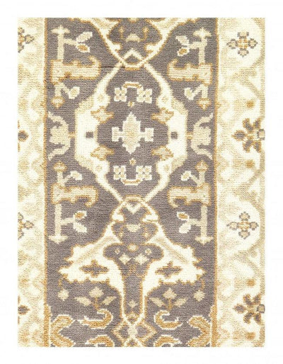 Canvello Gray Fine Hand Knotted Oushak Runner 2'6'' X 9'9'' - Canvello