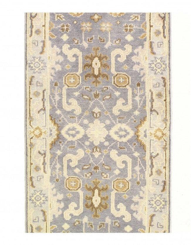 Canvello Gray Fine Hand Knotted Oushak Runner 2'7'' X 10'3'' - Canvello