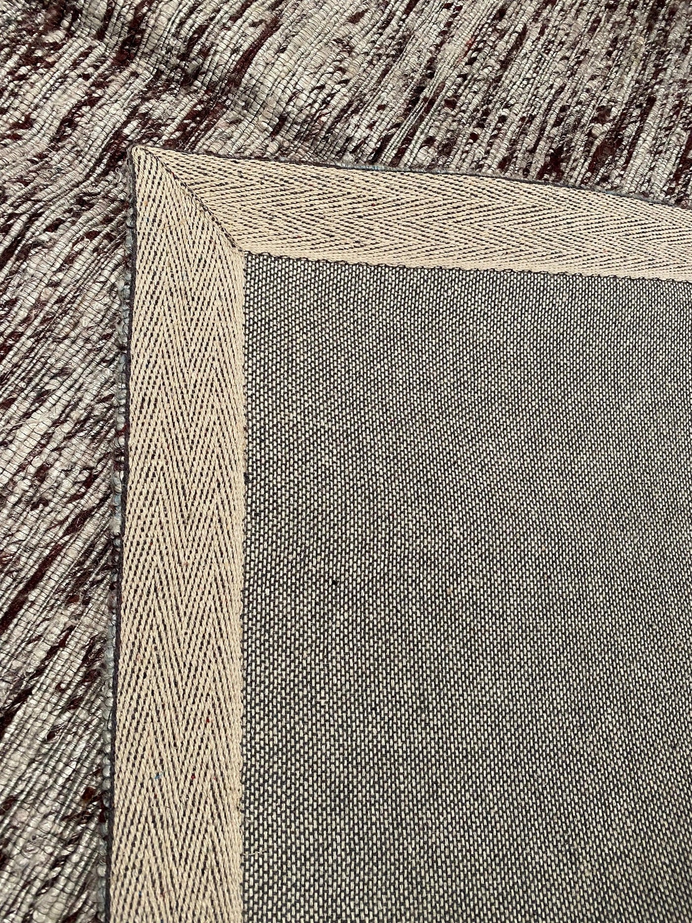 Gray Flat-weave Tufted Sari Silk 9' X 12'