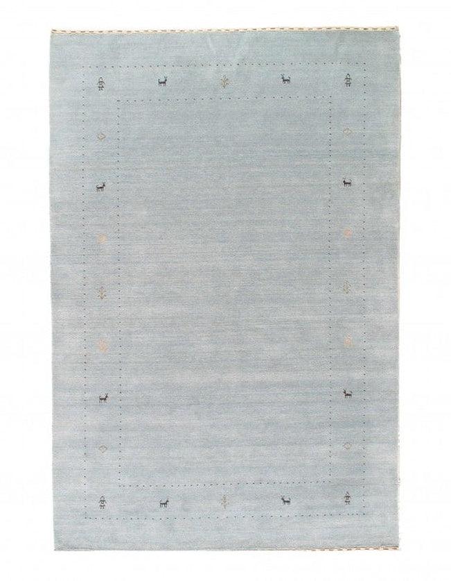 Canvello Gray Hand Knotted Gabbeh Design 6' X 9' - Canvello