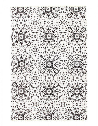Canvello Gray Hand Knotted Modern Rug - 5'11'' X 8'11''