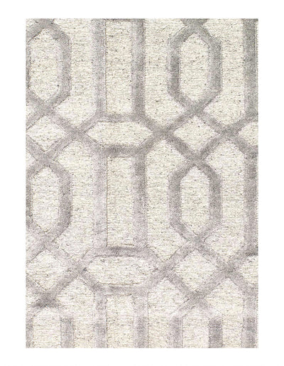 Canvello Gray Hand Knotted Modern Rug - 6' X 9' - Canvello