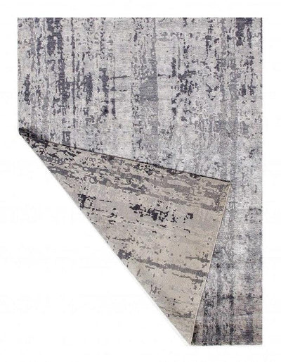 Gray Hand Knotted Modern Rug 9'1'' X 12'