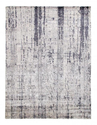 Canvello Gray Hand Knotted Modern Rug 9'1'' X 12' - Canvello