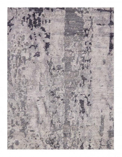 Canvello Gray Hand Knotted Modern Rug 9'1'' X 12' - Canvello