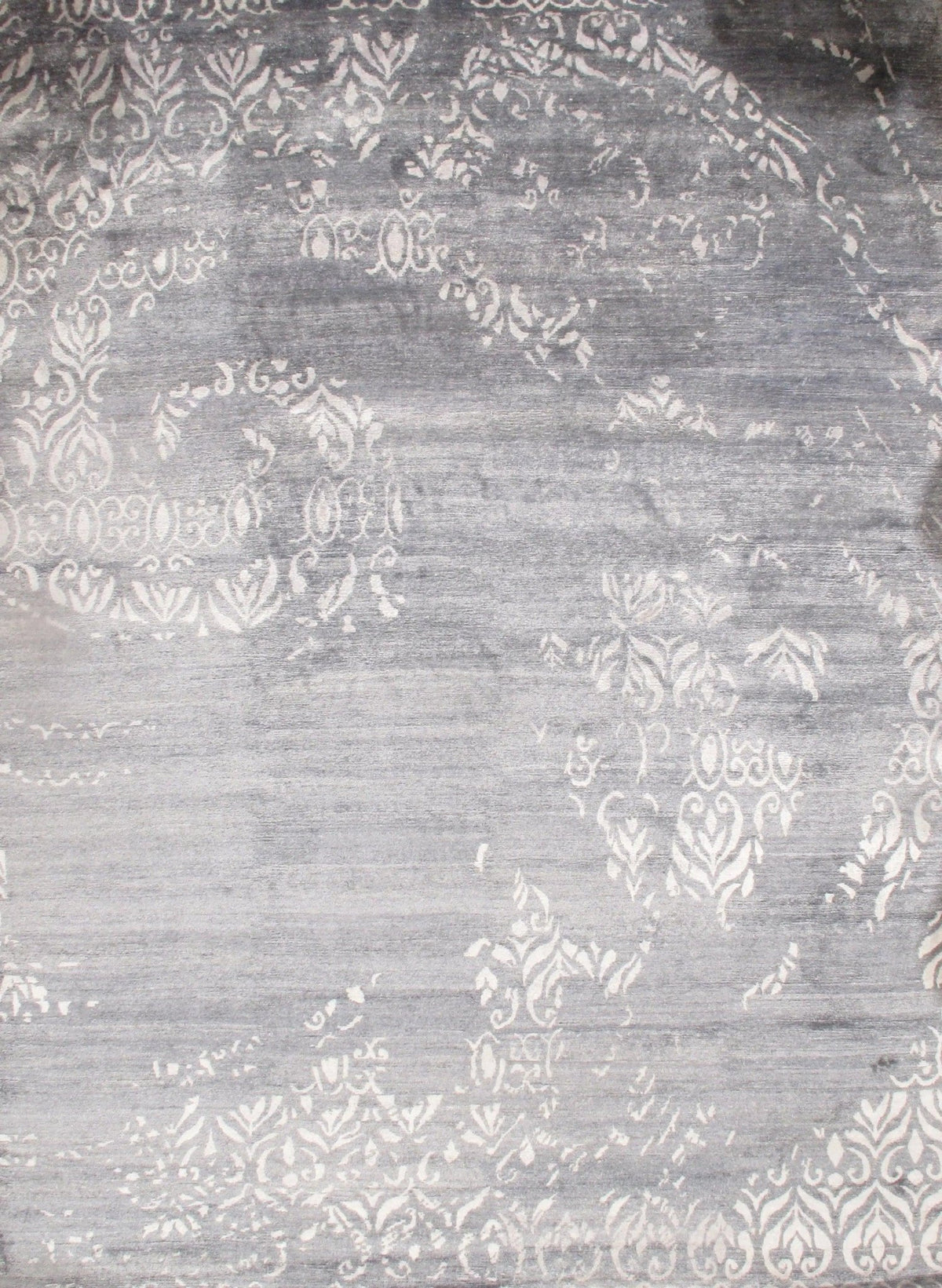 Canvello Gray Modern Bamboo silk Rug - 10' X 14'7''