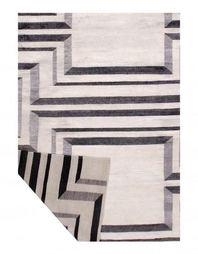 Canvello Gray Modern Bamboo silk Rug 8'x10' - Canvello