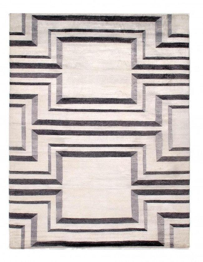 Canvello Gray Modern Bamboo silk Rug 8'x10' - Canvello