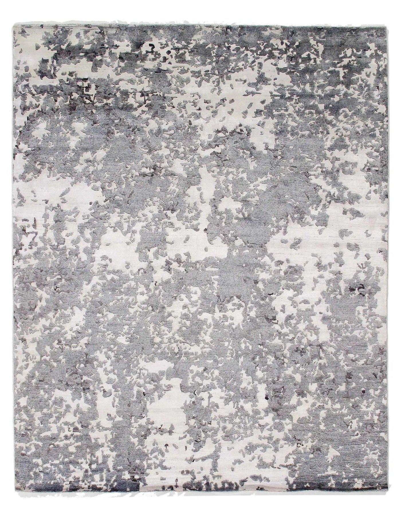 Gray Modern Hand Knotted Rug - 8'x10'