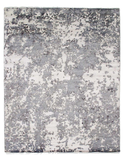 Canvello Gray Modern Hand Knotted Rug - 8'x10' - Canvello