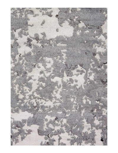 Canvello Gray Modern Hand Knotted Rug - 8'x10' - Canvello