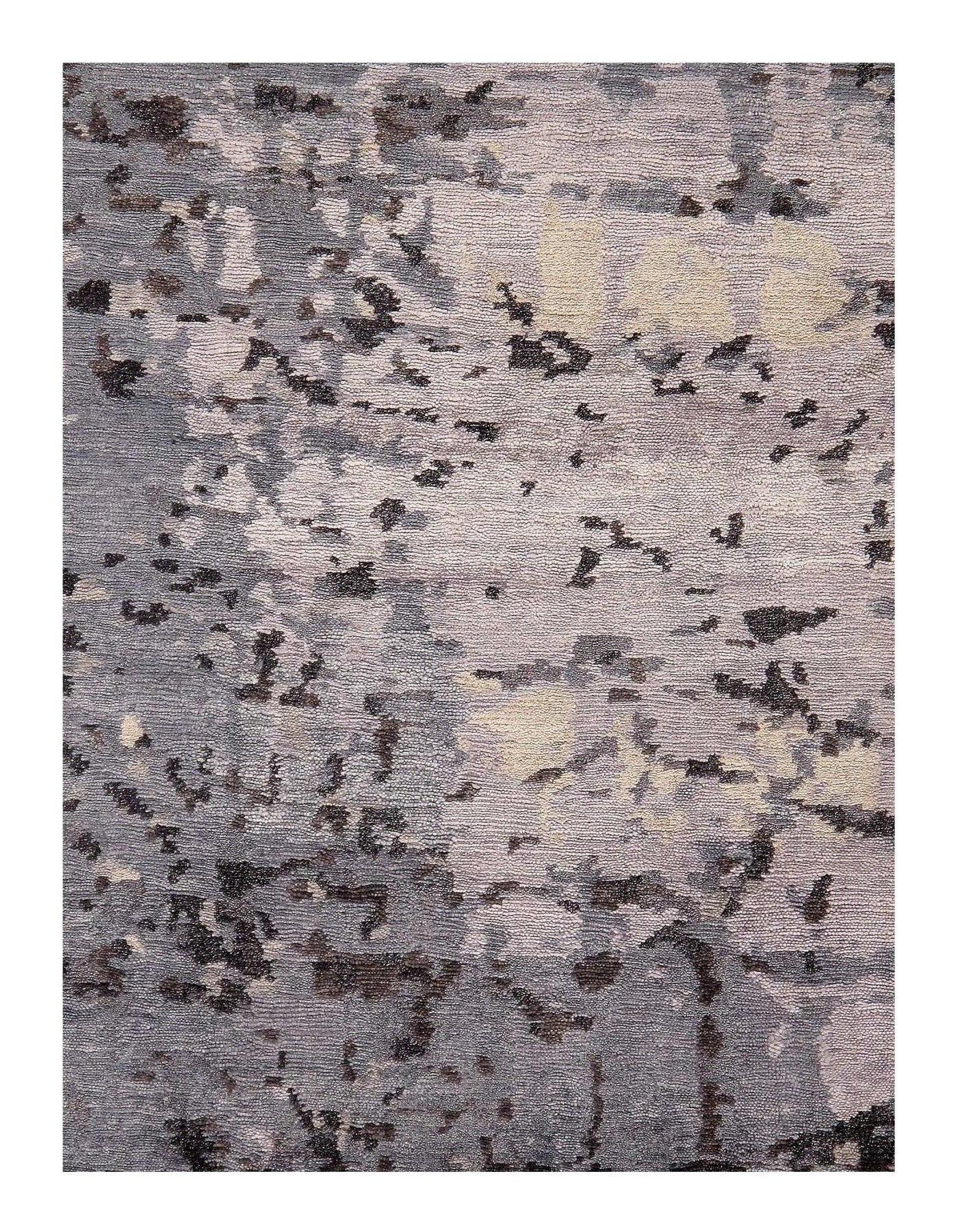 Canvello Gray Modern Rug Bamboo silk Rug - 8' x 10' - Canvello