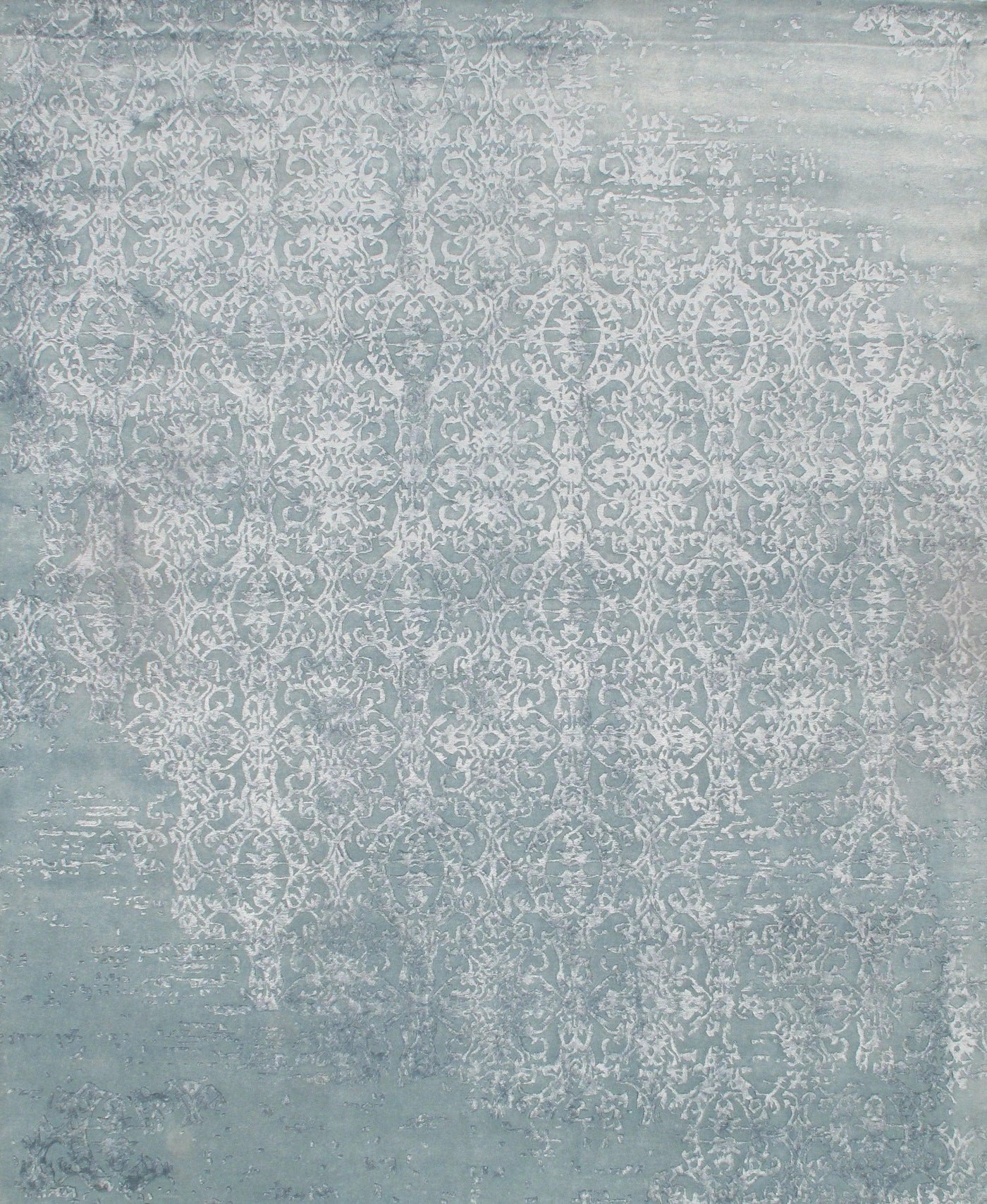 Gray Modern Rug silk & wool Rug - 8'x10'