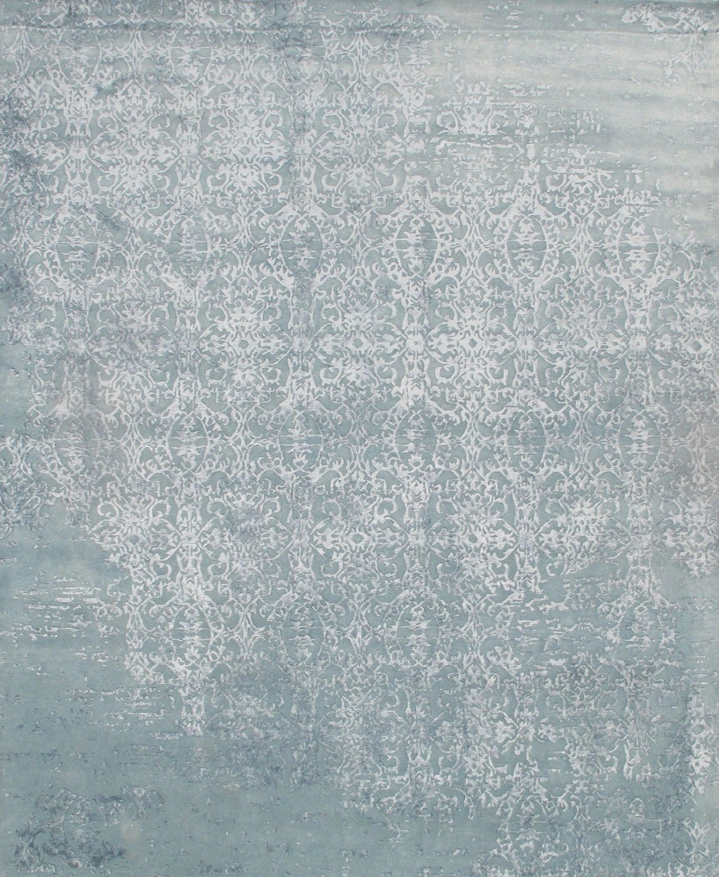 Canvello Gray Modern Rug silk & wool Rug - 8'x10' - Canvello