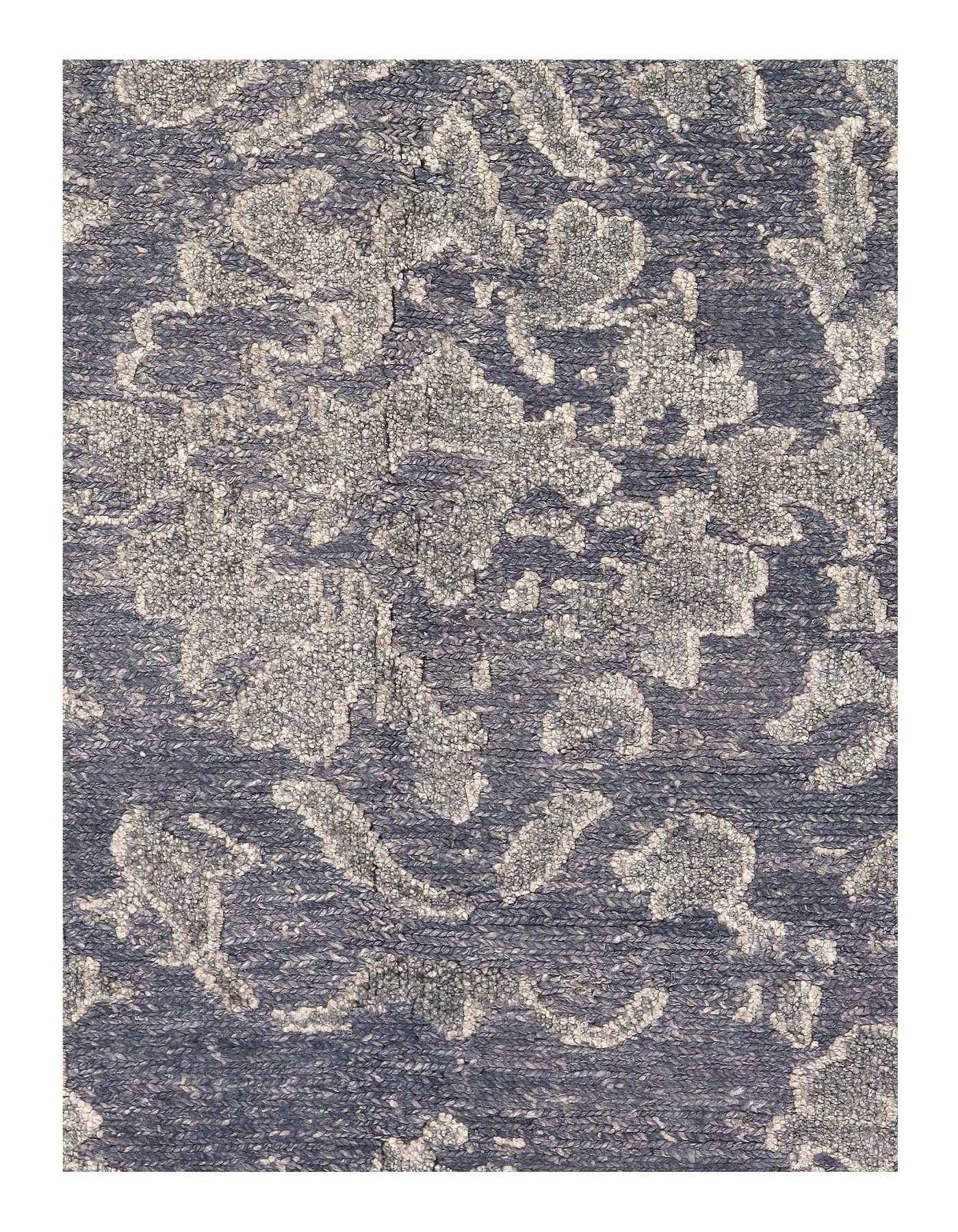 Canvello Gray Modern Silk & wool Rug 9'x12' - Canvello