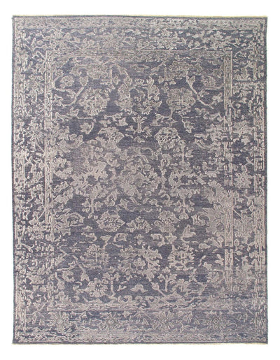 Canvello Gray Modern Silk & wool Rug 9'x12' - Canvello