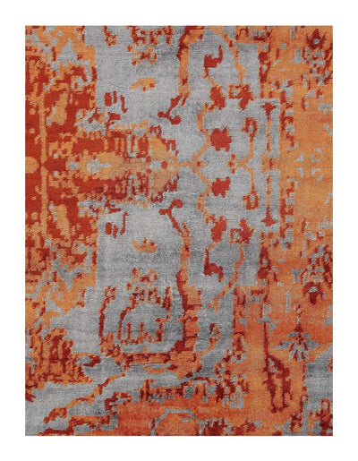 Canvello Gray Modern Tibetian Bamboo Silk Rug - 8' X 10' - Canvello