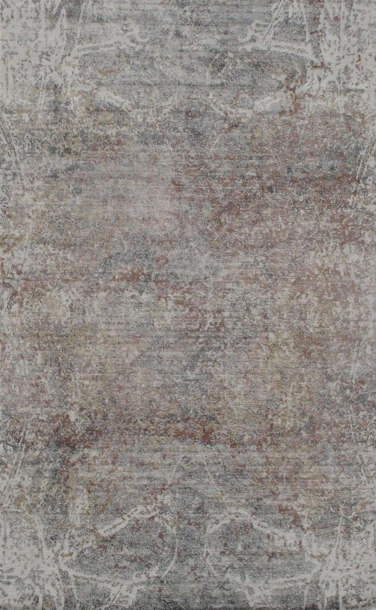 Canvello Gray Modern wool & silk Rug 5' X 8' - Canvello