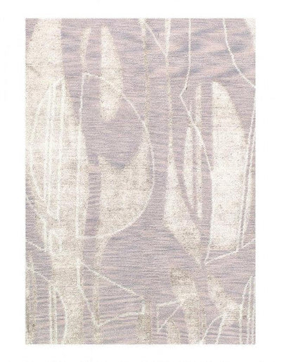 Canvello Gray Modern wool & silk Rug - 6'7'' X 9'7'' - Canvello