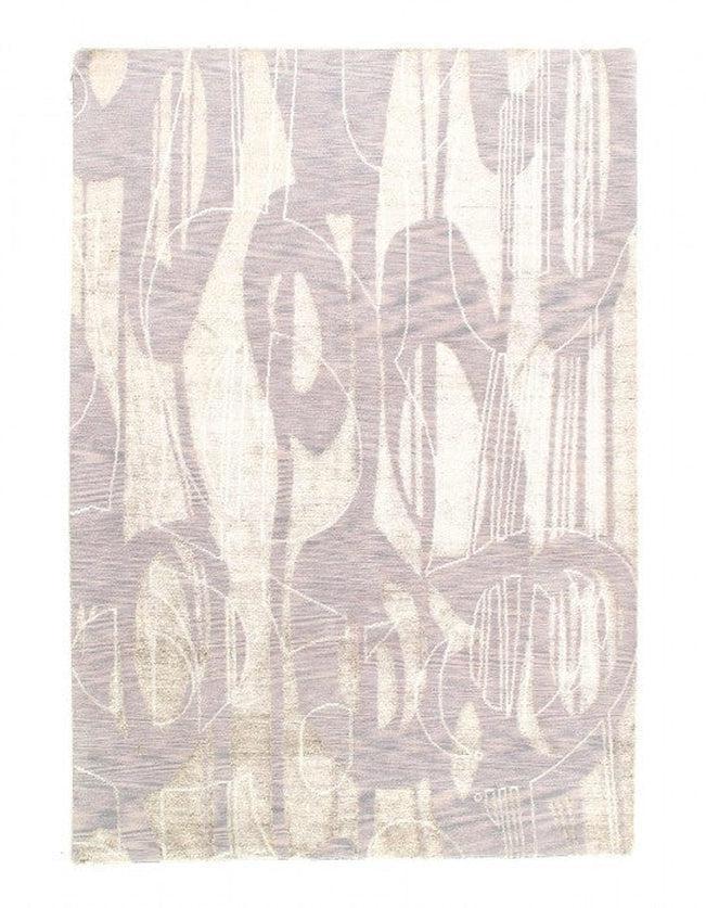 Canvello Gray Modern wool & silk Rug - 6'7'' X 9'7'' - Canvello