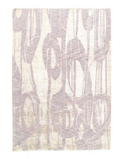 Canvello Gray Modern wool & silk Rug - 6'7'' X 9'7'' - Canvello