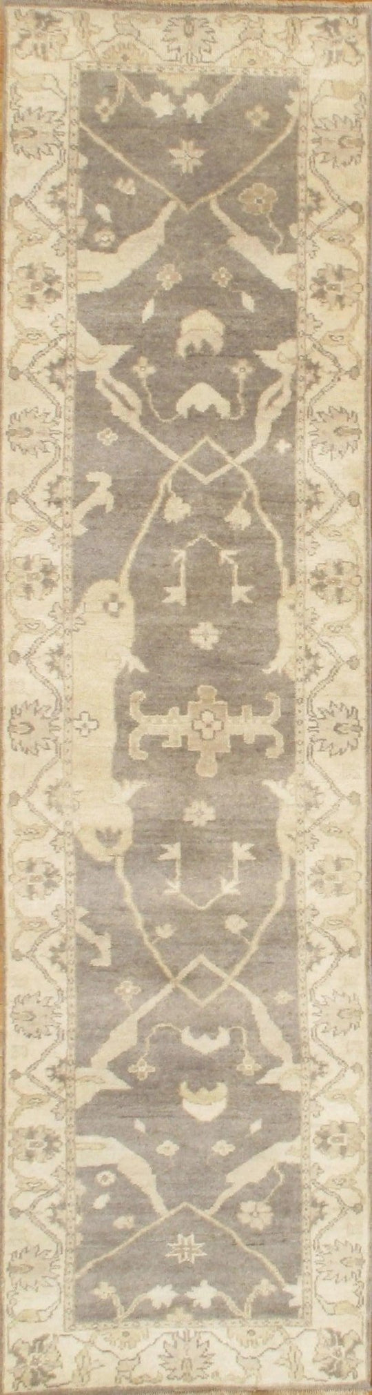 Canvello Gray Oushak Runner - 2'7'' X 10'