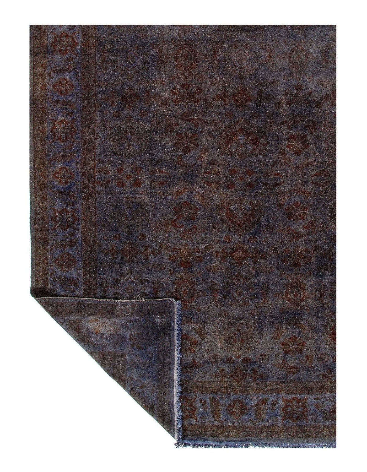 Canvello Gray Overdyed Tabriz Rug - 10' X 14' - Canvello