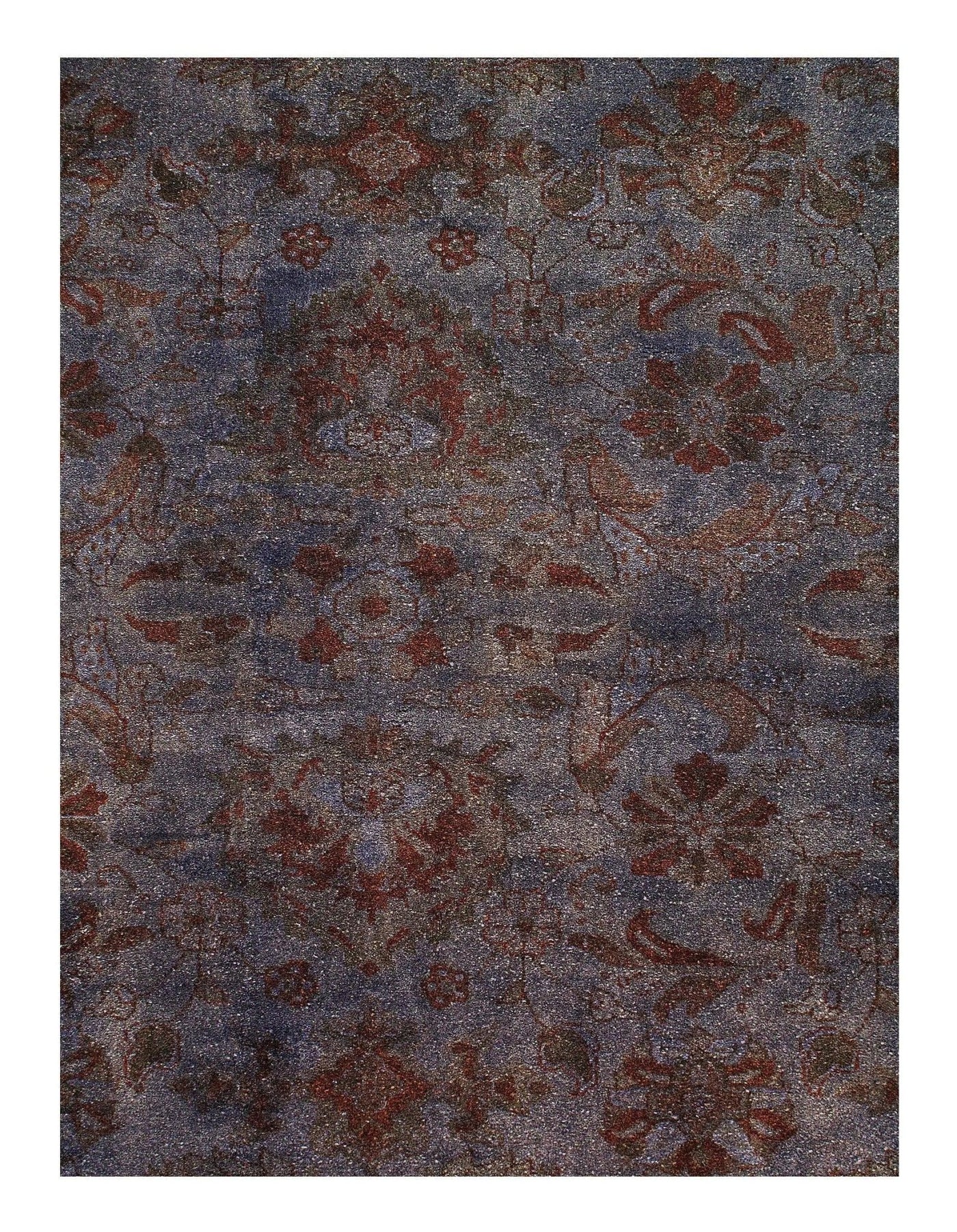 Canvello Gray Overdyed Tabriz Rug - 10' X 14' - Canvello