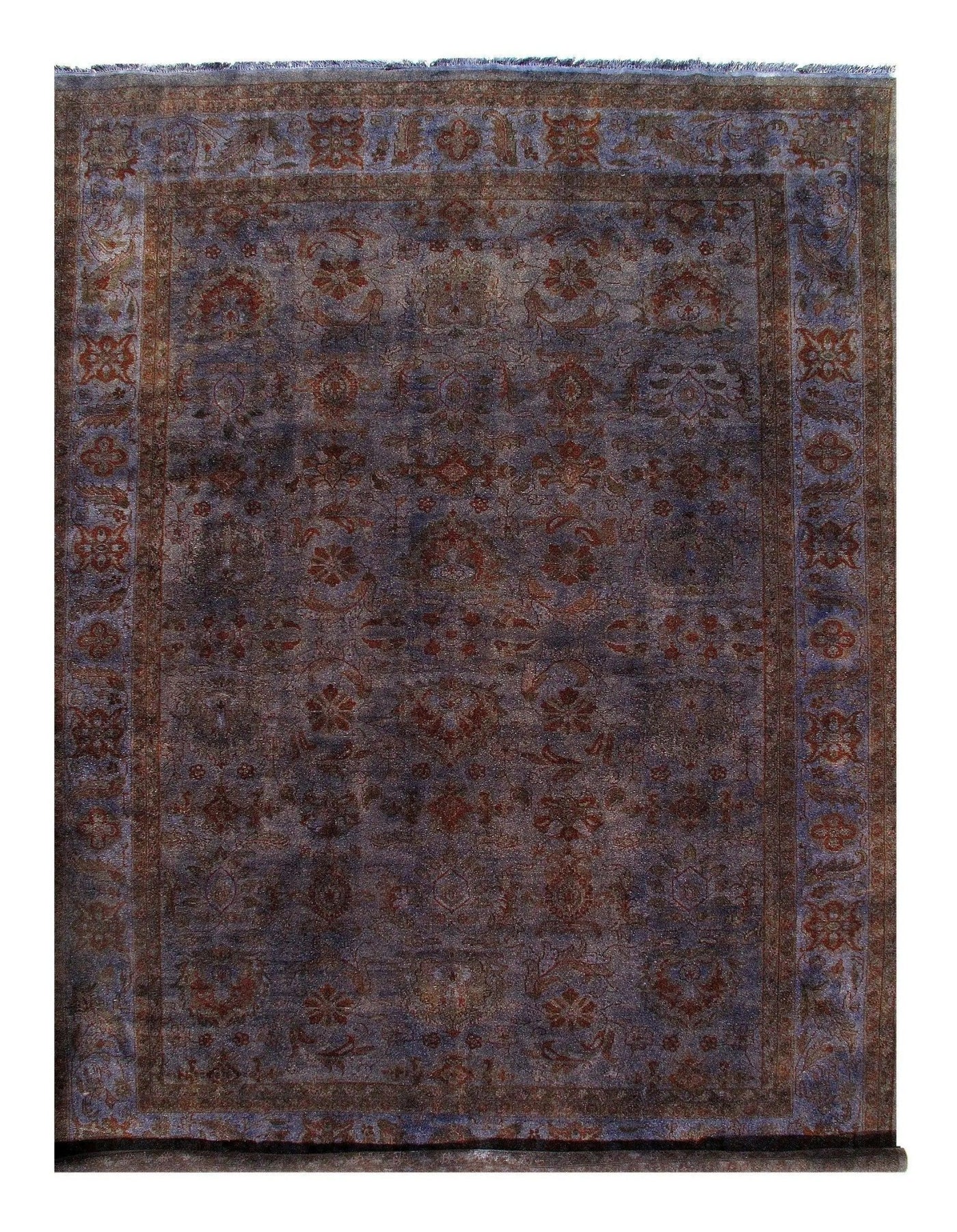 Canvello Gray Overdyed Tabriz Rug - 10' X 14' - Canvello