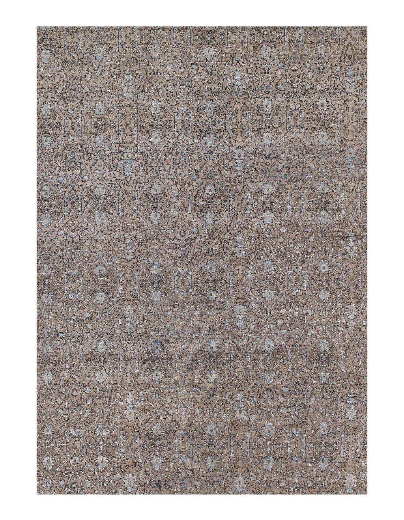 Canvello Gray Savannah Grass wool & silk Rug - 12' x 15' - Canvello