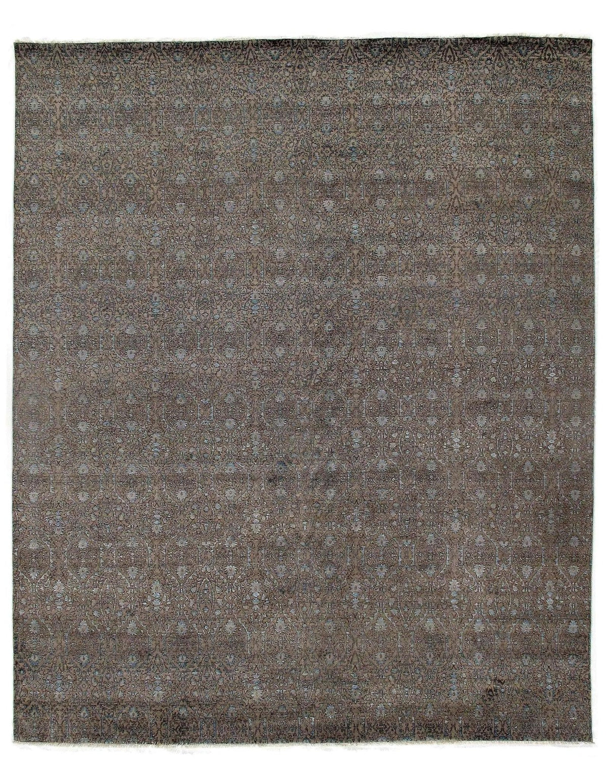 Canvello Gray Savannah Grass wool & silk Rug - 12' x 15'