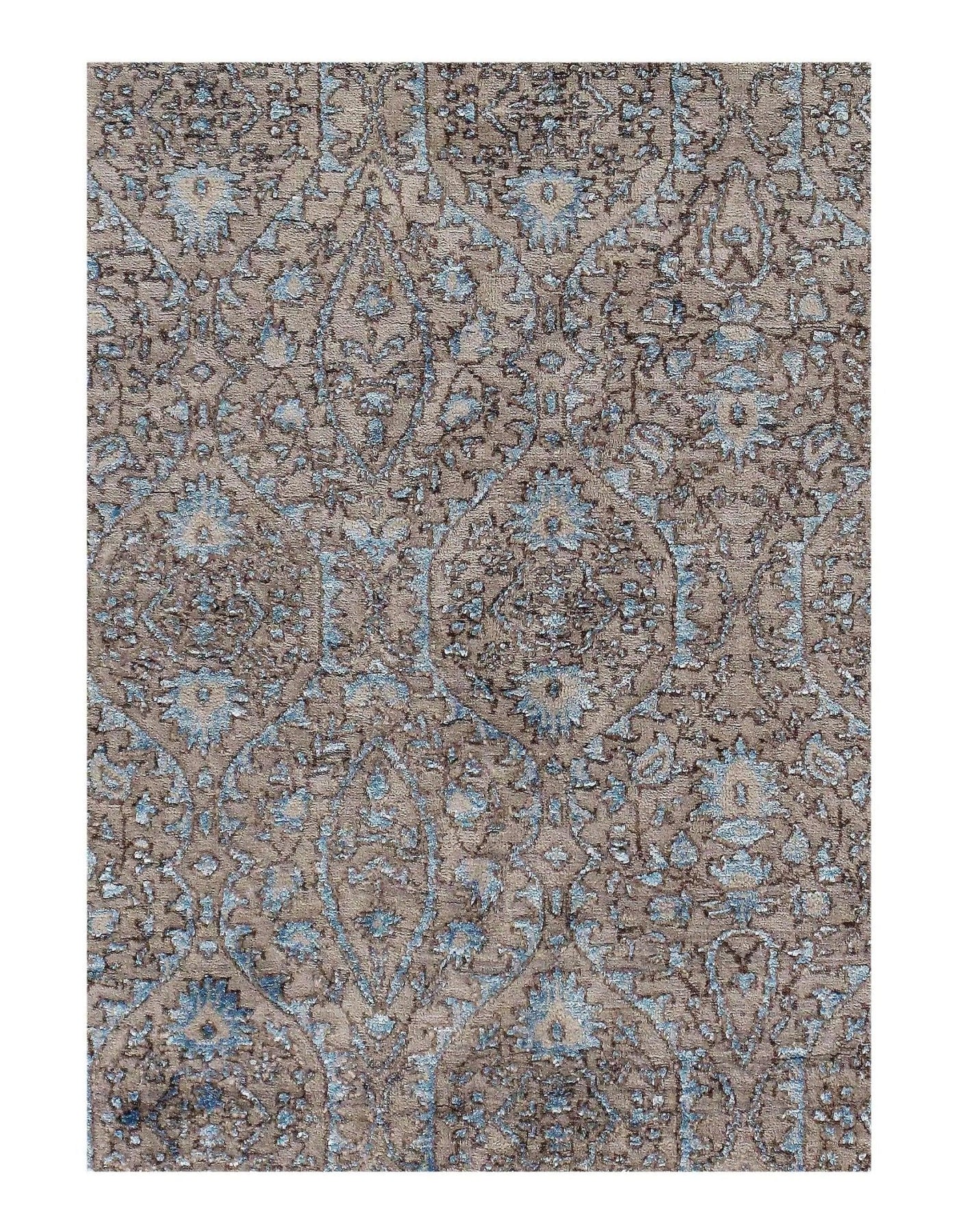 Canvello Gray Savannah Grass wool & silk Rug - 12' x 15' - Canvello