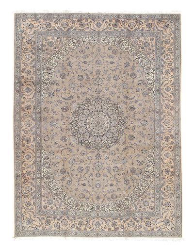 Canvello Gray Silkroad Nain Silk & wool 6 LA Rug - 9'9"x13'2" - Canvello