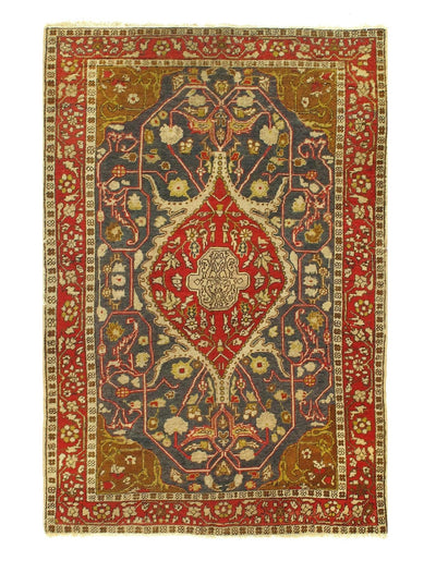 Canvello Gray Turkish Antique Tabriz Rug - 4'5'' X 6'5'' - Canvello