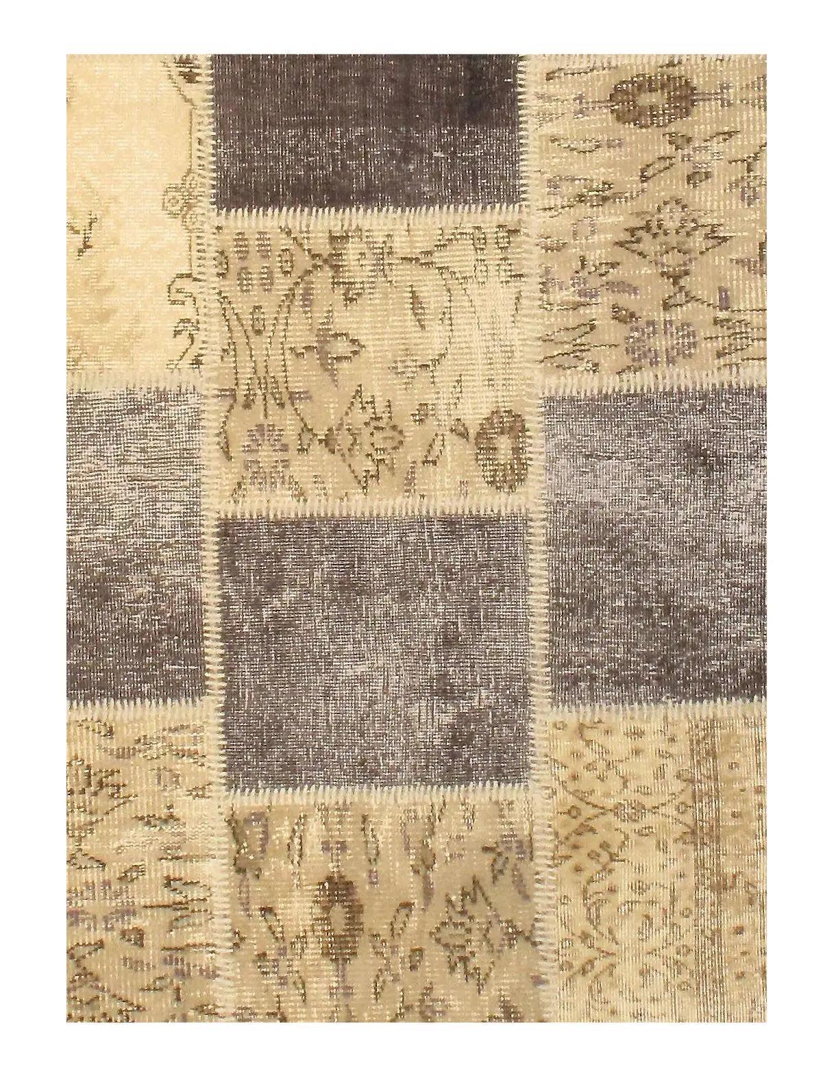 Canvello Gray Turkish Patchwork Area Rug - 6' X 8' - Canvello