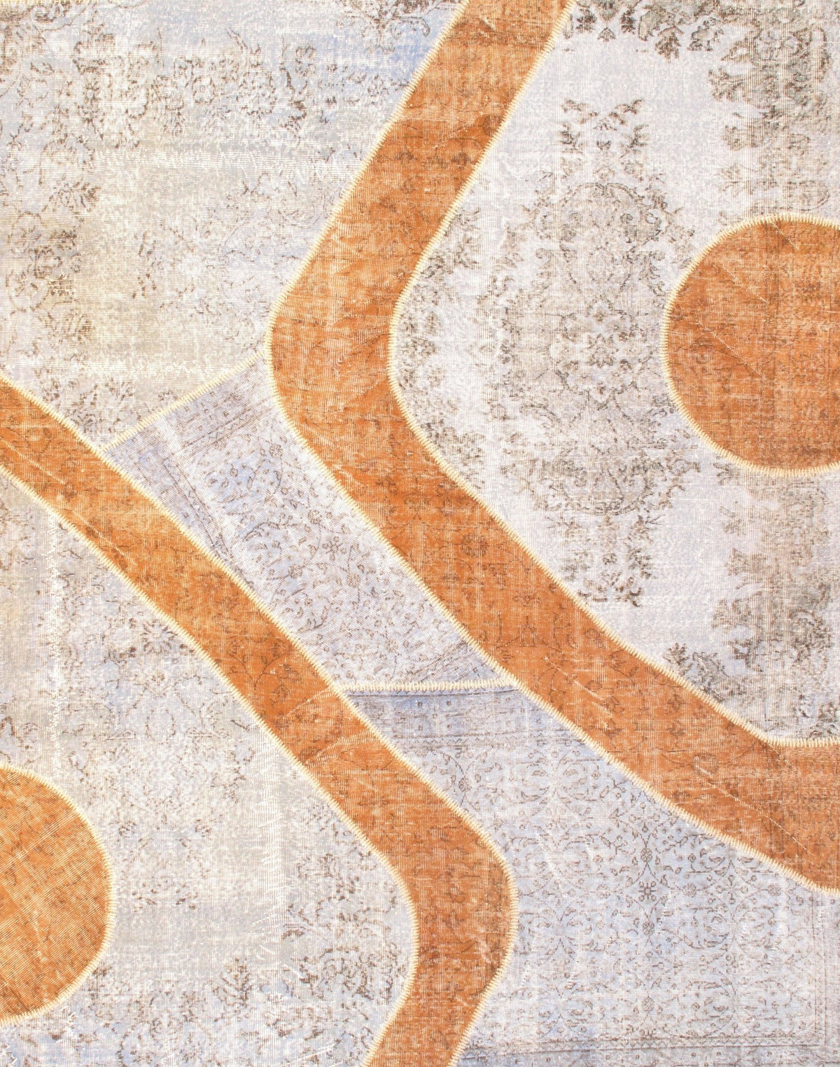 Alfombra de patchwork turca gris Canvello de 8' x 10'